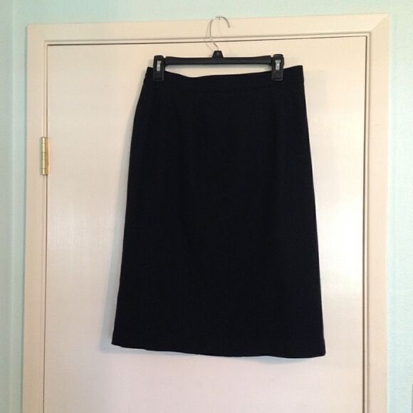 Sag harbor black dark academia Corpcore wool skirt 12 - Picture 1 of 4